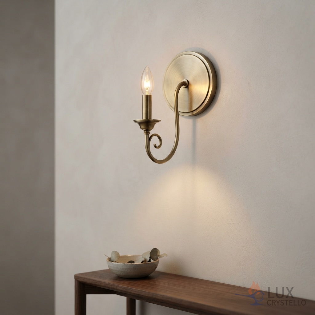light french brass wall mounted light