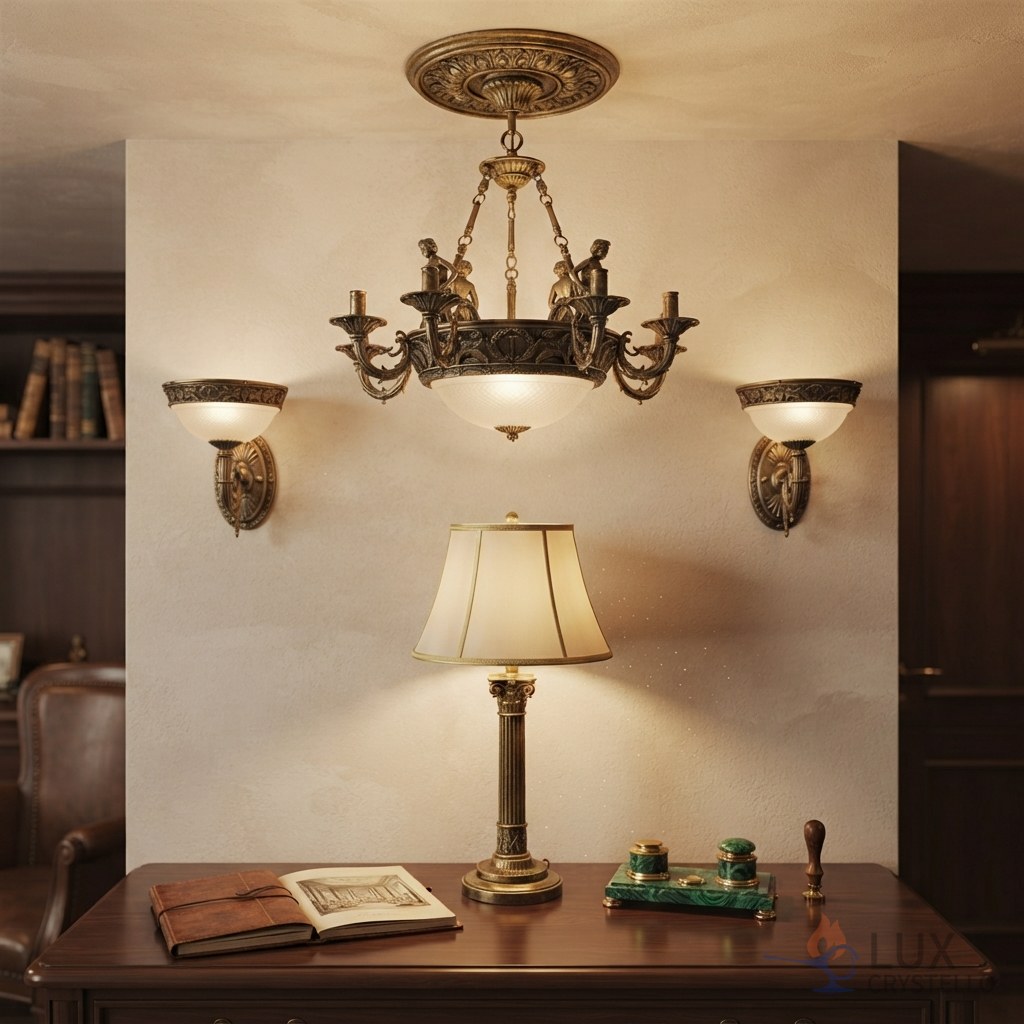 napoleon style brass lighting fixtures