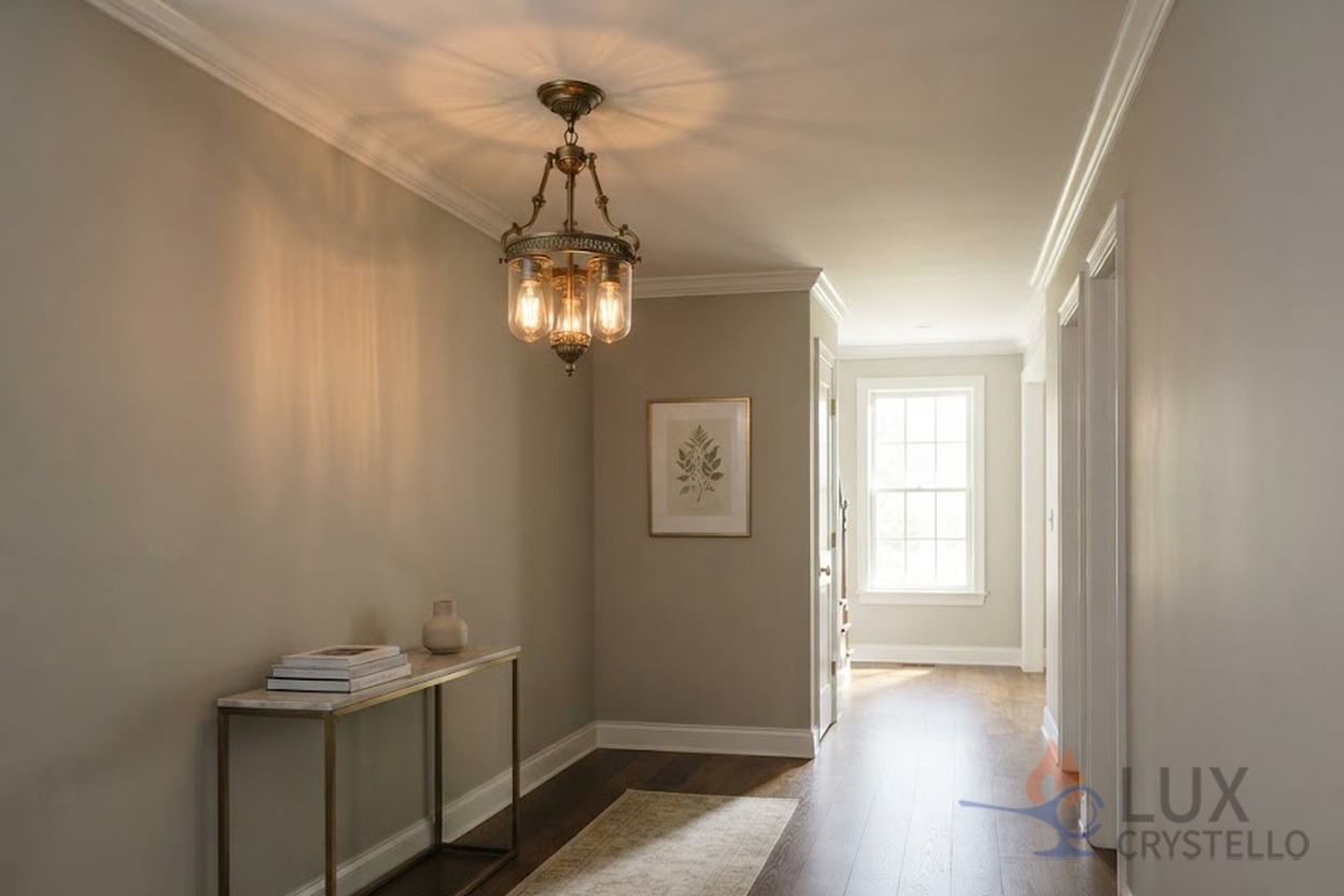 overhead brass fixture