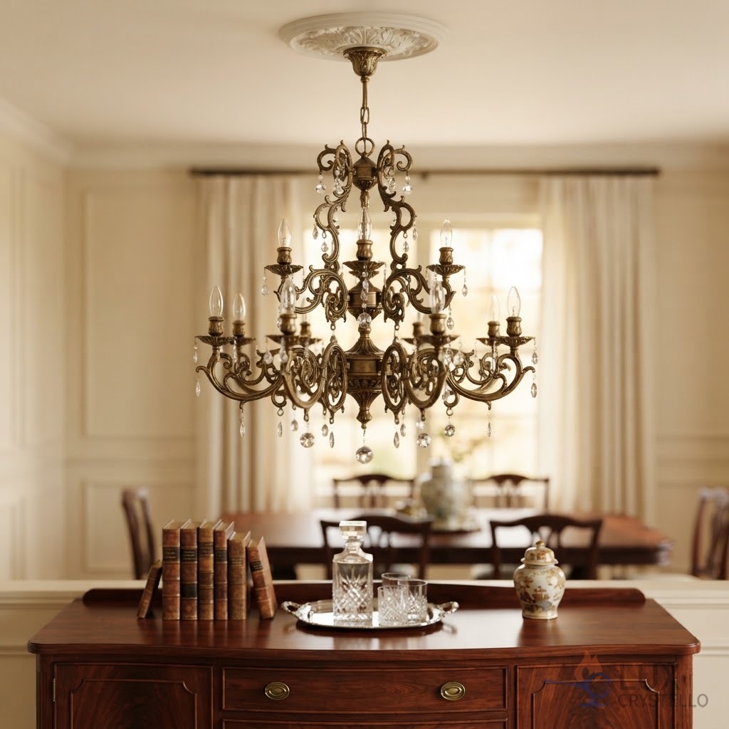 palace style brass chandelier