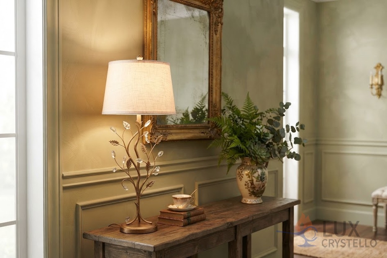 vintage brass table light