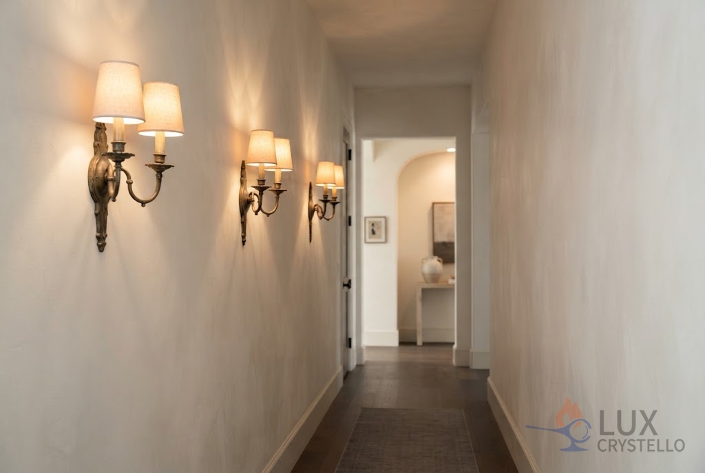 wall mounted brass sconce